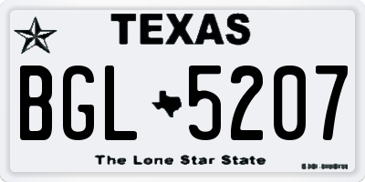 TX license plate BGL5207