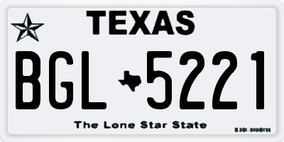 TX license plate BGL5221