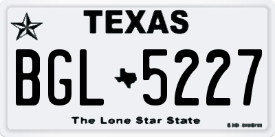 TX license plate BGL5227