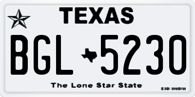 TX license plate BGL5230