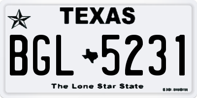 TX license plate BGL5231