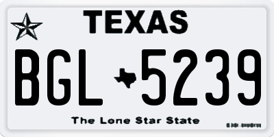 TX license plate BGL5239