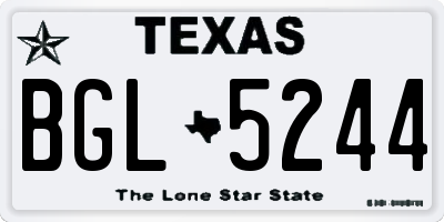 TX license plate BGL5244