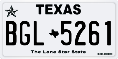 TX license plate BGL5261