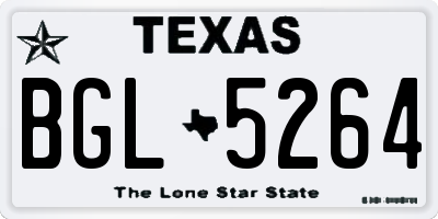 TX license plate BGL5264