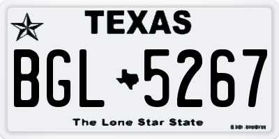 TX license plate BGL5267