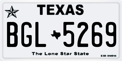 TX license plate BGL5269