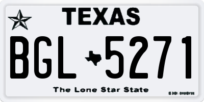 TX license plate BGL5271
