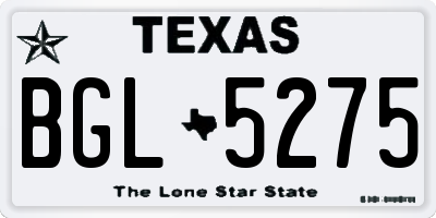 TX license plate BGL5275