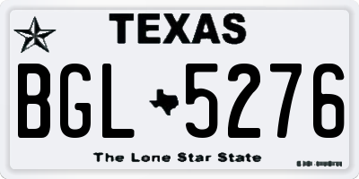 TX license plate BGL5276