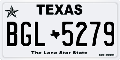 TX license plate BGL5279