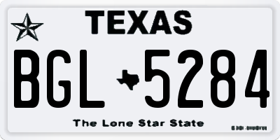 TX license plate BGL5284