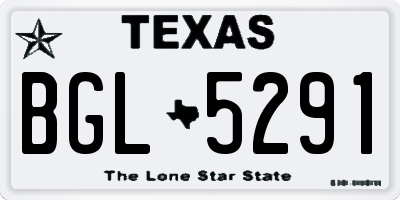 TX license plate BGL5291