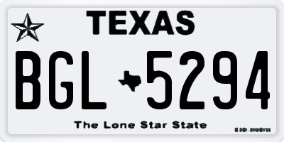 TX license plate BGL5294