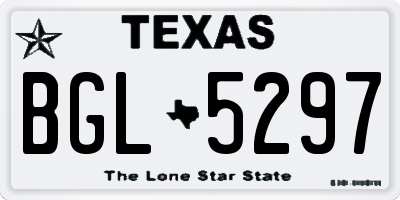TX license plate BGL5297