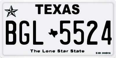 TX license plate BGL5524