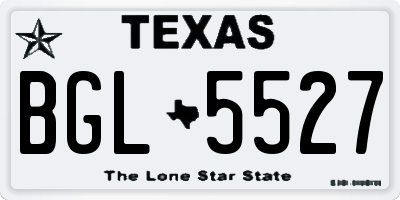 TX license plate BGL5527
