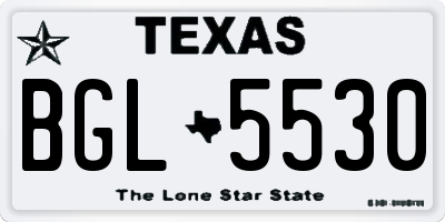 TX license plate BGL5530