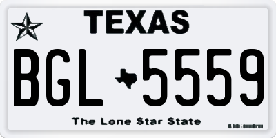 TX license plate BGL5559