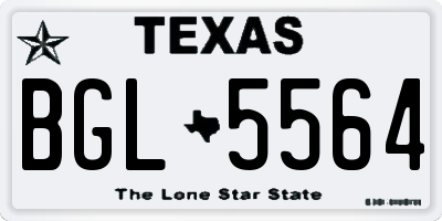 TX license plate BGL5564