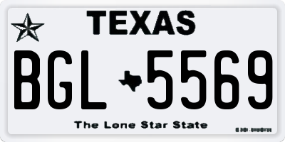 TX license plate BGL5569