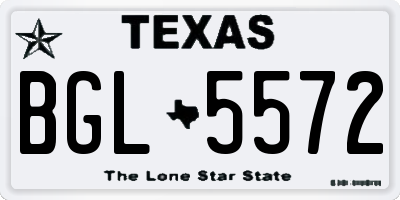 TX license plate BGL5572