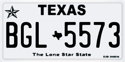 TX license plate BGL5573