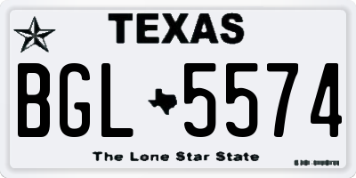 TX license plate BGL5574