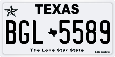 TX license plate BGL5589
