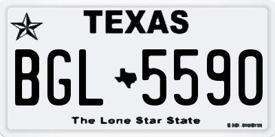 TX license plate BGL5590