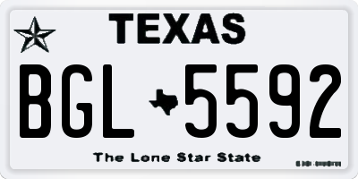 TX license plate BGL5592