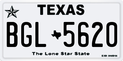 TX license plate BGL5620