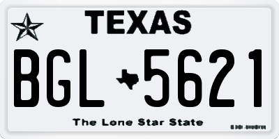 TX license plate BGL5621
