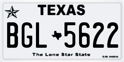 TX license plate BGL5622