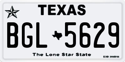 TX license plate BGL5629