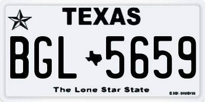 TX license plate BGL5659