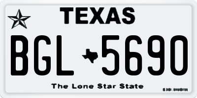 TX license plate BGL5690