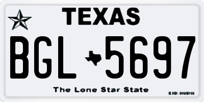 TX license plate BGL5697