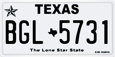 TX license plate BGL5731