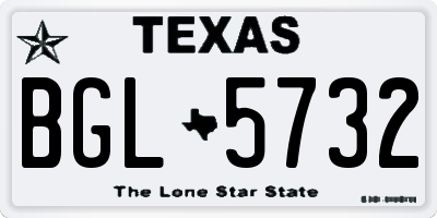TX license plate BGL5732