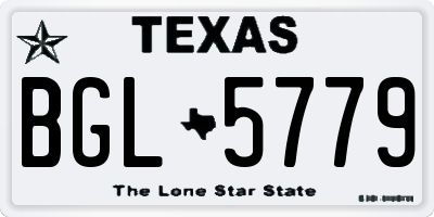 TX license plate BGL5779