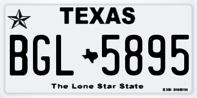 TX license plate BGL5895