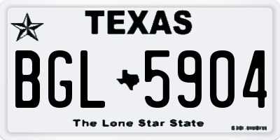 TX license plate BGL5904
