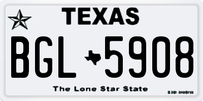 TX license plate BGL5908