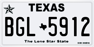 TX license plate BGL5912