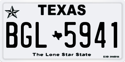 TX license plate BGL5941