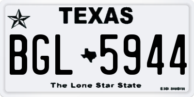 TX license plate BGL5944