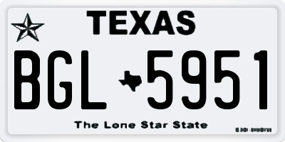 TX license plate BGL5951