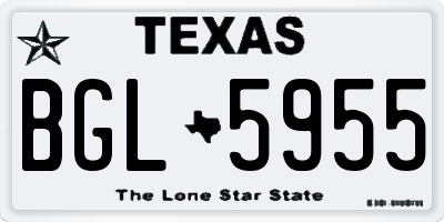 TX license plate BGL5955