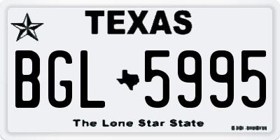 TX license plate BGL5995